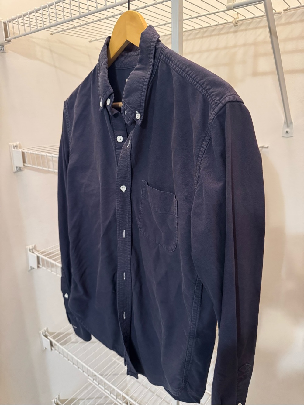 Band of Outsiders Men Medium Button-Down Shirt Jacket in Navy